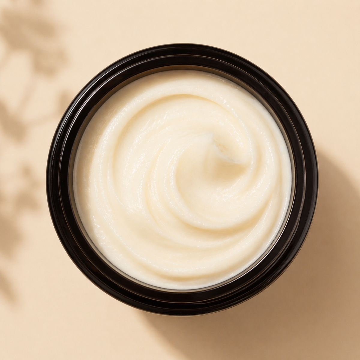 Skin Botanist Calm & Restore Body Butter open lid with texture