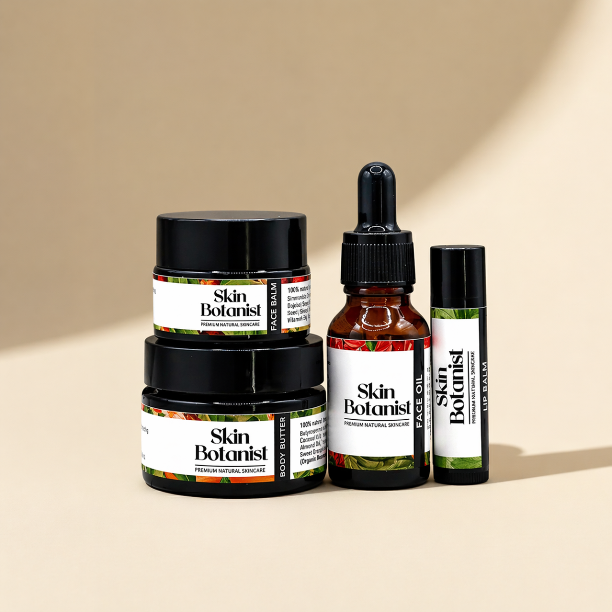 Skin Botanist Signature Discovery Kit — four natural skincare products in travel sizes