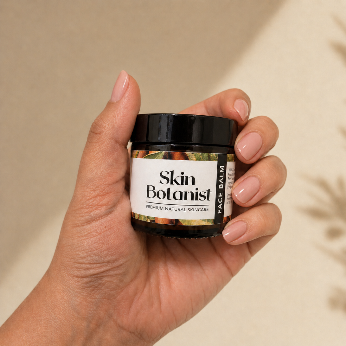 Skin Botanist Face Balm in a woman's hand