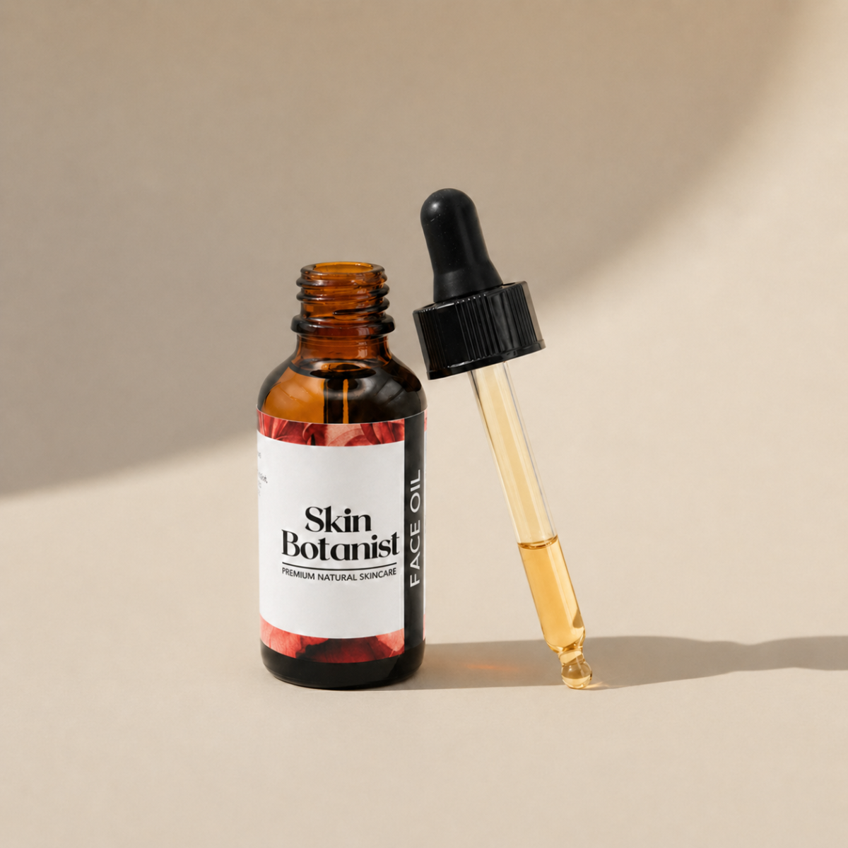 Skin Botanist Nourish & Restore Botanical Face Oil bottle lid open view