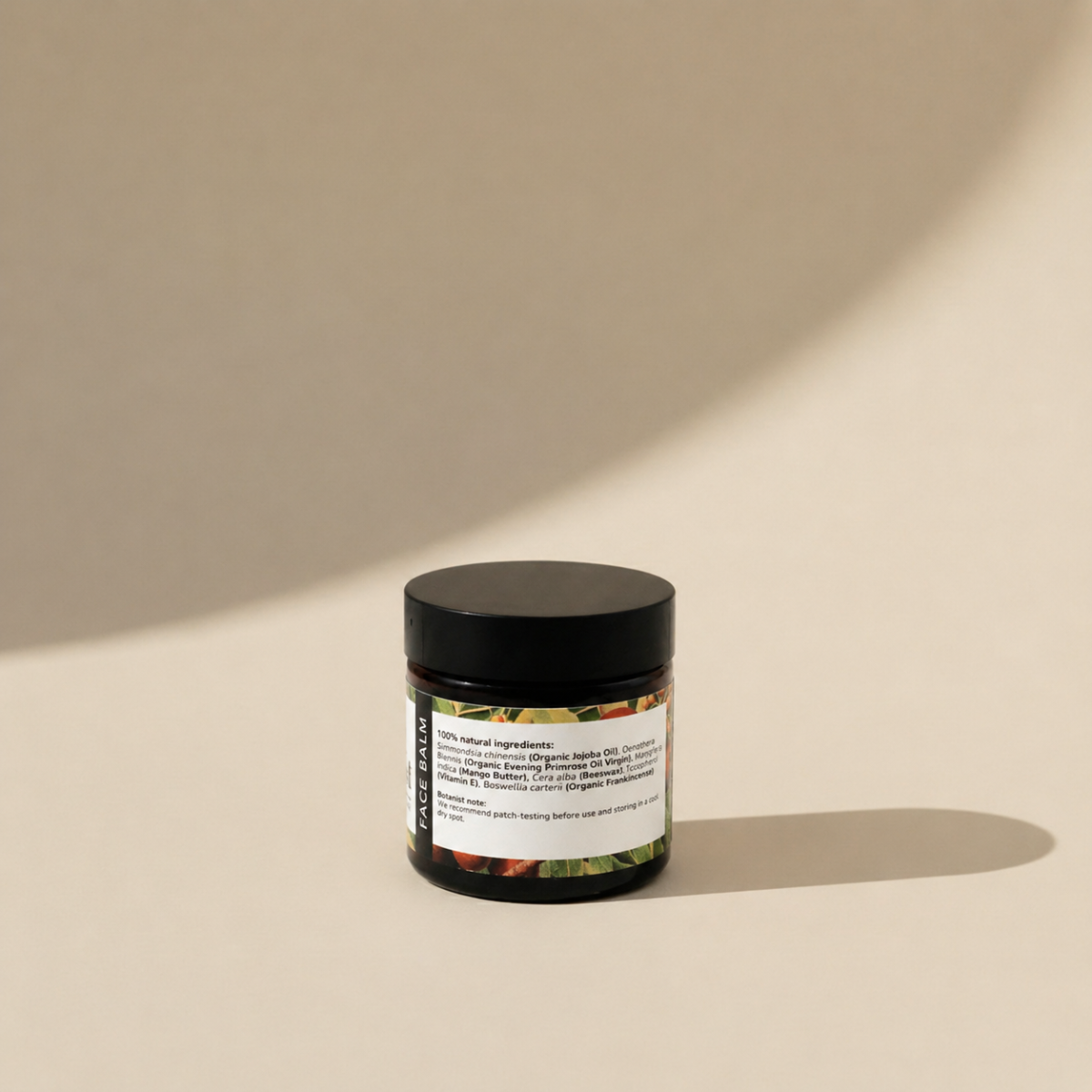 Skin Botanist Face Balm back of pack showing ingredients