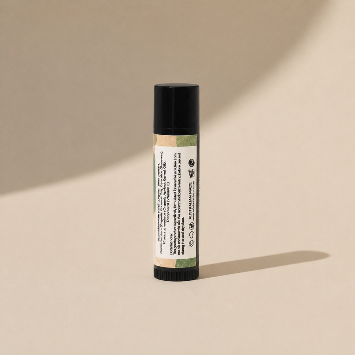 Skin Botanist Calm & Nourish Lip Balm back view – fragrance-free for sensitive skin
